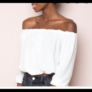 New with tags! Brandi Melville! Cropped ivory blouse